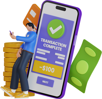 Cashless Payment 3D Illustration